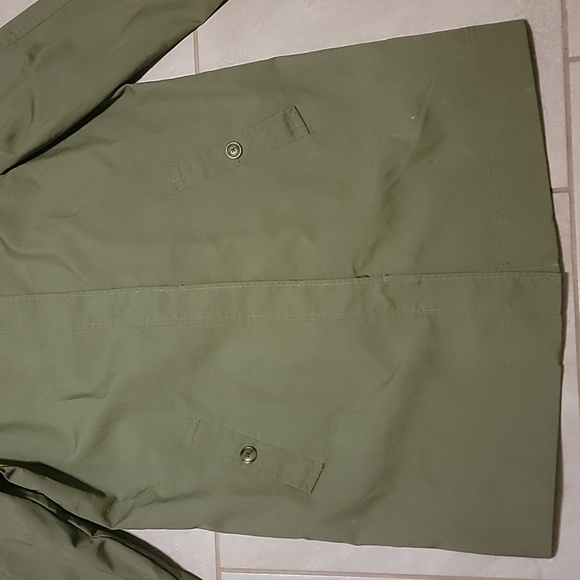 GAP Womens's Mac Trench Coat. Unlined. Military Green. NWT. Large Tall - Picture 3 of 9